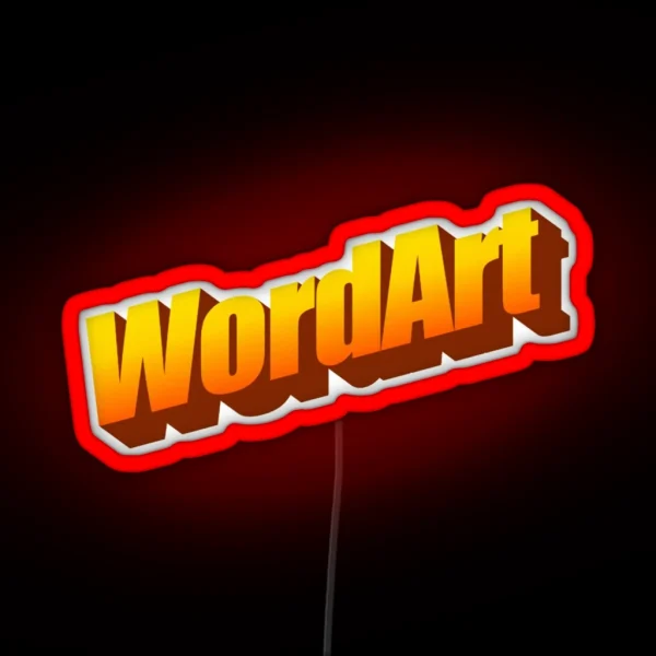 Wordart Word RGB Neon Sign