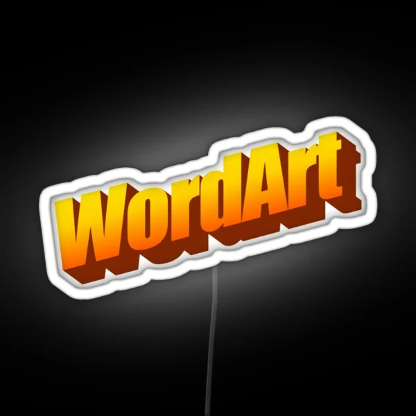 Wordart Word RGB Neon Sign