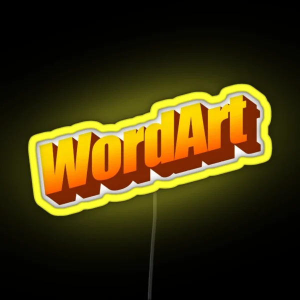 Wordart Word RGB Neon Sign