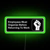 Industrial Chic Bathroom Decor with Bold, Neon Organizational Reminder Sign