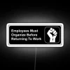 RGB Neon Workplace Safety Sign Warns of Bathroom Breakroom Organization