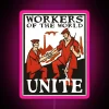 RGB LED workers unity neon sign for modern decor inspiration