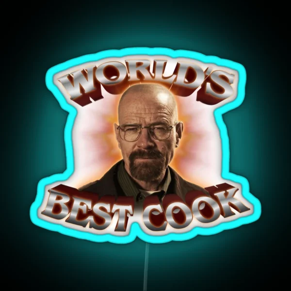 World S Best Cook Walter White Breaking Bad Design RGB Neon Sign
