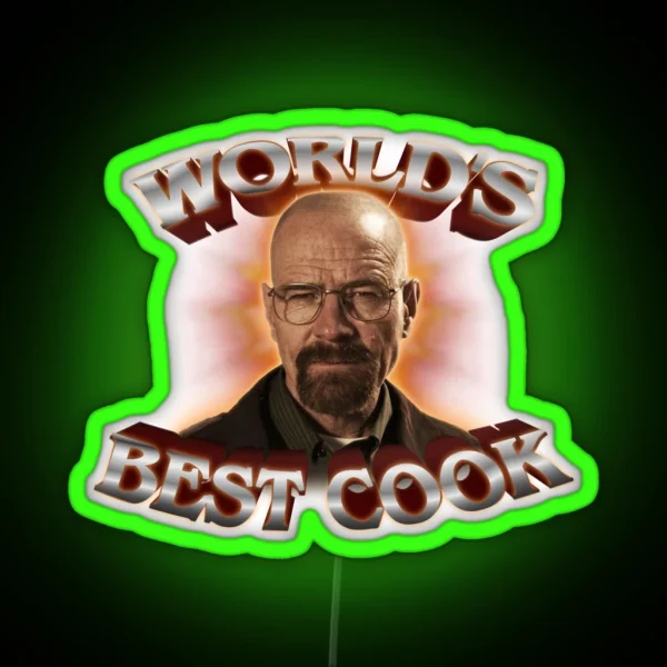 World S Best Cook Walter White Breaking Bad Design RGB Neon Sign