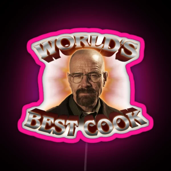 World S Best Cook Walter White Breaking Bad Design RGB Neon Sign