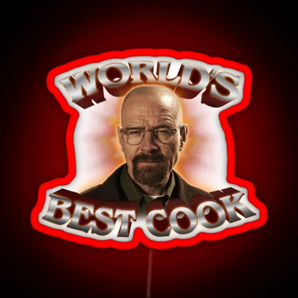 World S Best Cook Walter White Breaking Bad Design RGB Neon Sign