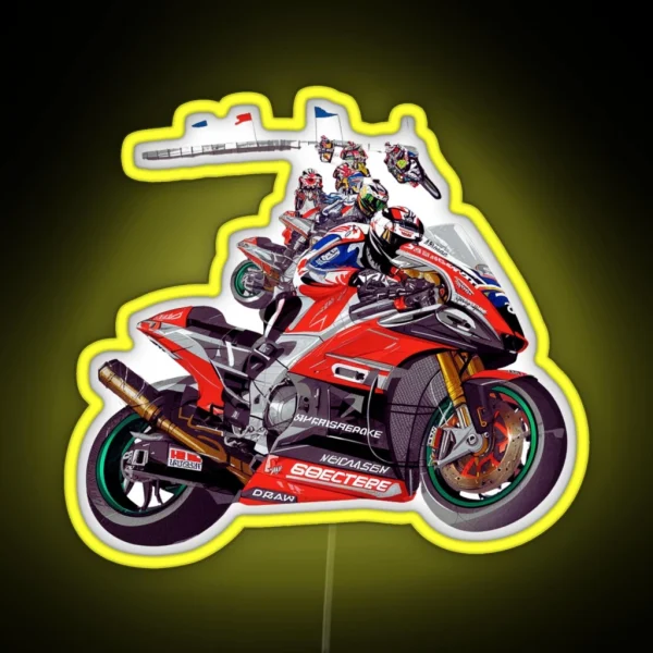 World Superbike Led RGB Neon Sign