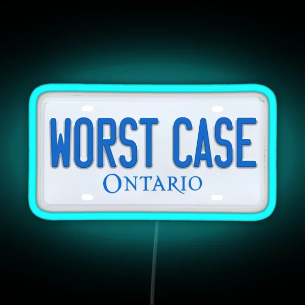 Worst Case Ontario Parody License Plate RGB Neon Sign