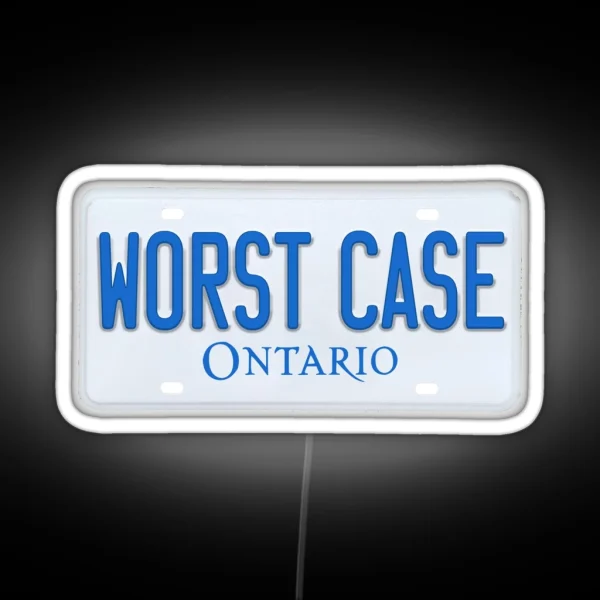Worst Case Ontario Parody License Plate RGB Neon Sign