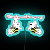 RGB Color Changing Neon Sign with Honey Bee Theme Design
