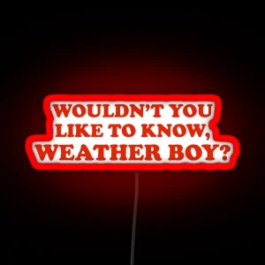 Wouldn T You Like To Know WEATHER BOY RGB Neon Sign