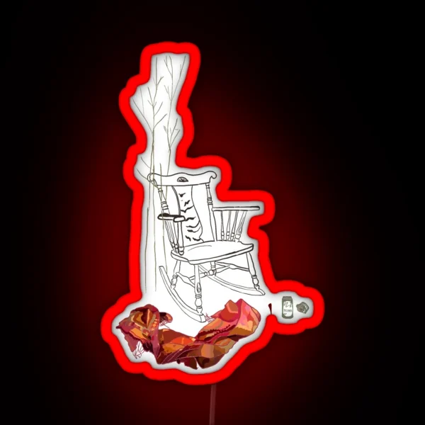 WOWAIOR ROCKING CHAIR SCARF PILSNER TREE WHAT ONCE WAS RGB Neon Sign