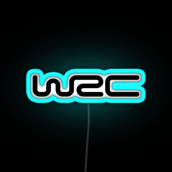 WRC Word Rally Championship Simple Logo RGB Neon Sign