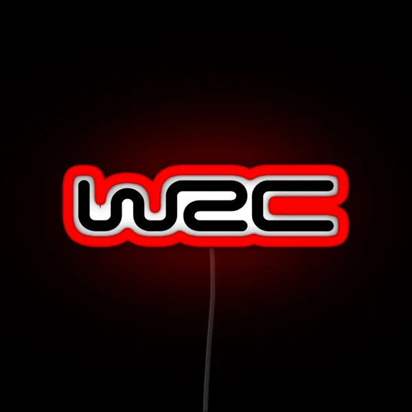 WRC Word Rally Championship Simple Logo RGB Neon Sign
