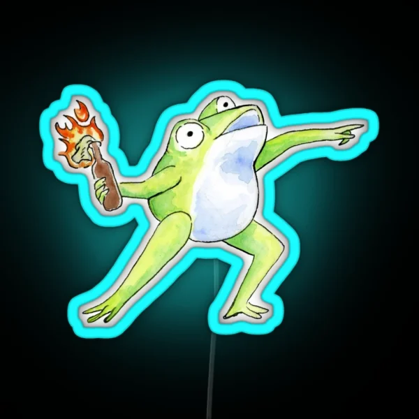 Wreak Havoc Frog RGB Neon Sign