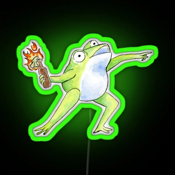 Wreak Havoc Frog RGB Neon Sign