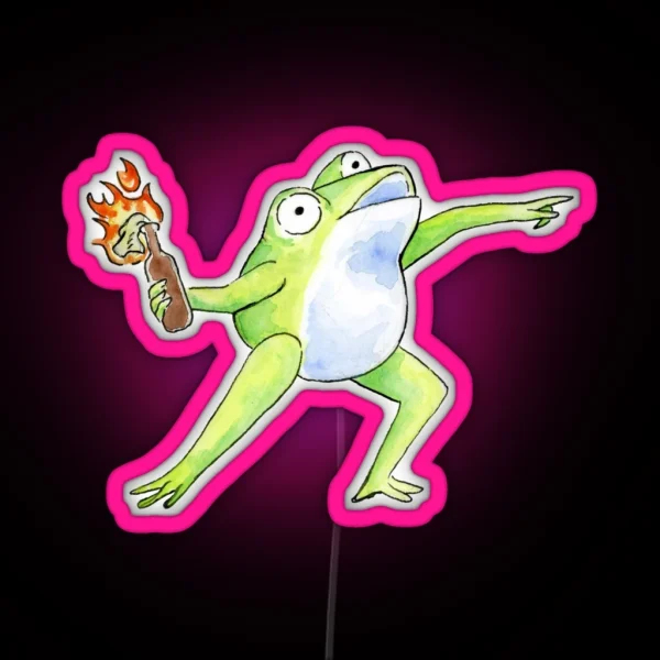 Wreak Havoc Frog RGB Neon Sign
