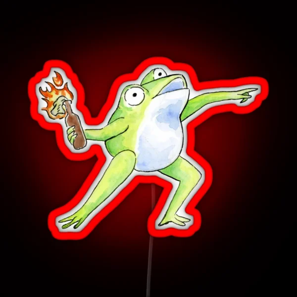 Wreak Havoc Frog RGB Neon Sign