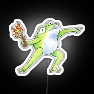 Wreak Havoc Frog RGB Neon Sign