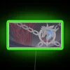 Genshin Impact themed name card display with RGB LED lighting