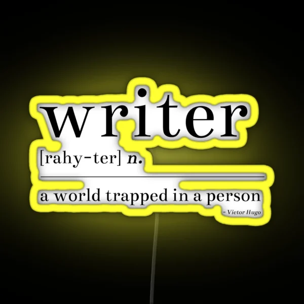 Writer A World Trapped In A Person RGB Neon Sign