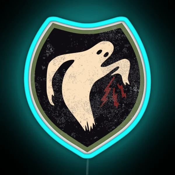 WW2 The Ghost Army Patch Distressed RGB Neon Sign