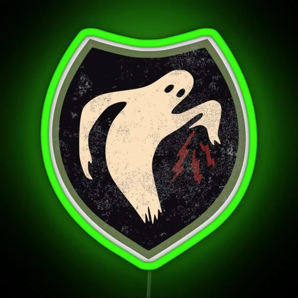 WW2 The Ghost Army Patch Distressed RGB Neon Sign