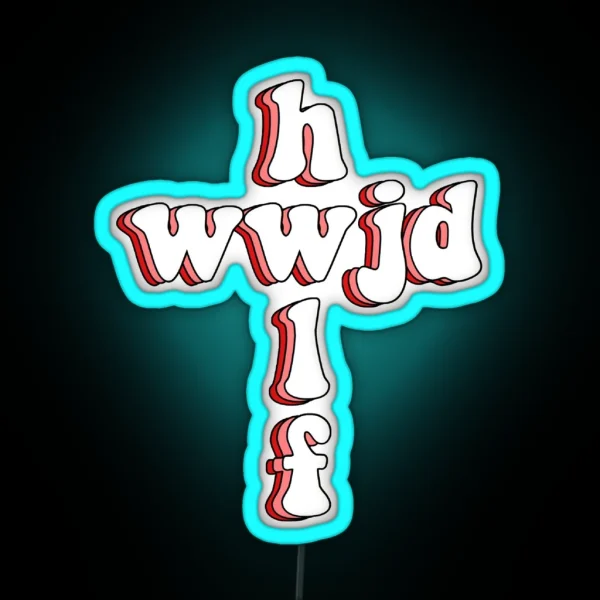 Wwjd X Hwlf RGB Neon Sign