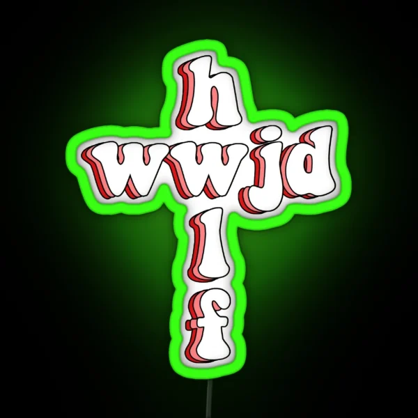 Wwjd X Hwlf RGB Neon Sign