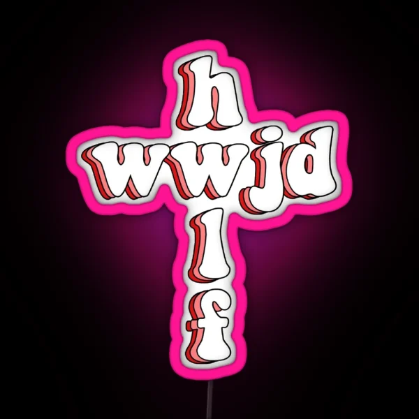 Wwjd X Hwlf RGB Neon Sign