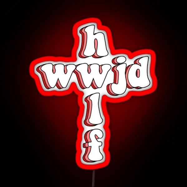 Wwjd X Hwlf RGB Neon Sign