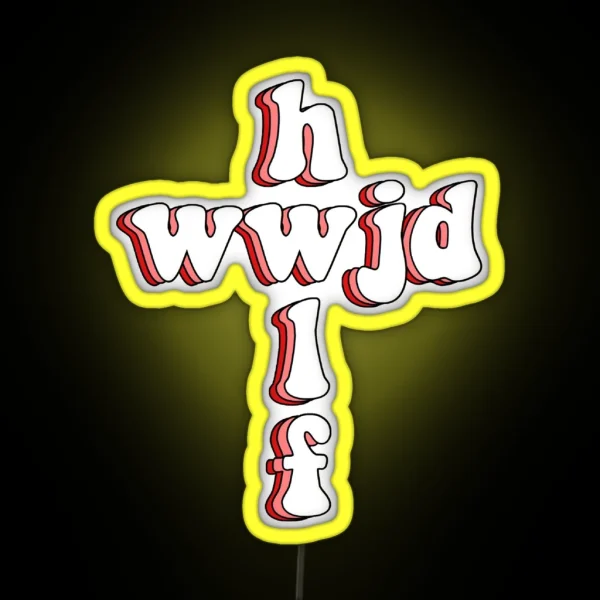 Wwjd X Hwlf RGB Neon Sign