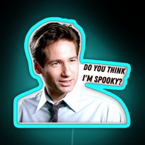 X Files Spooky Mulder RGB Neon Sign