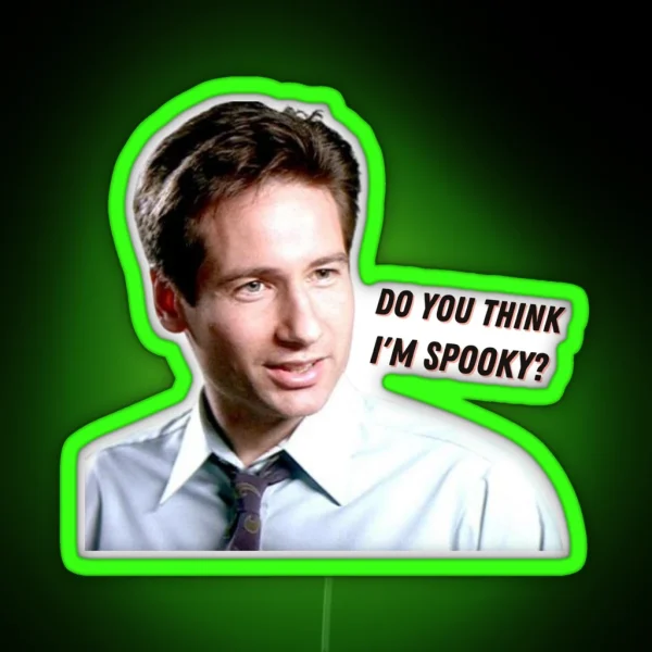 X Files Spooky Mulder RGB Neon Sign