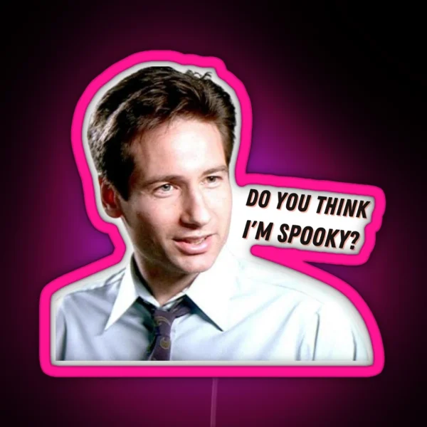 X Files Spooky Mulder RGB Neon Sign