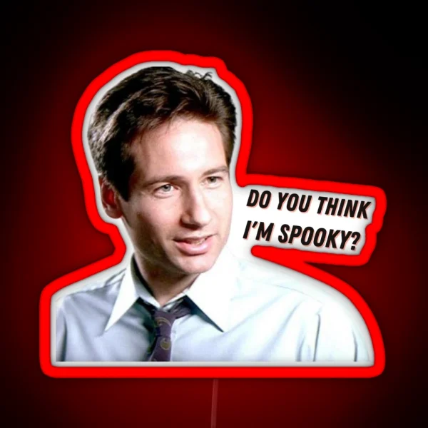 X Files Spooky Mulder RGB Neon Sign