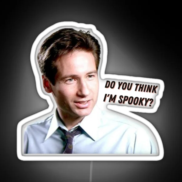 X Files Spooky Mulder RGB Neon Sign