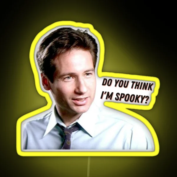 X Files Spooky Mulder RGB Neon Sign