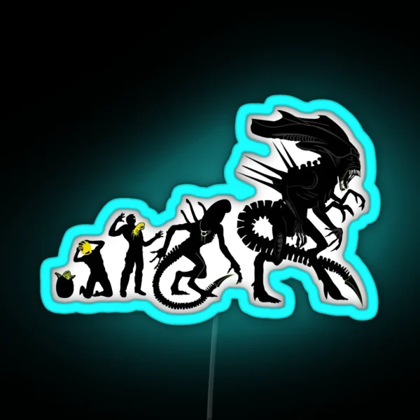 Xenomorph Evolution RGB Neon Sign