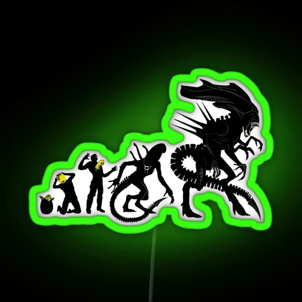 Xenomorph Evolution RGB Neon Sign