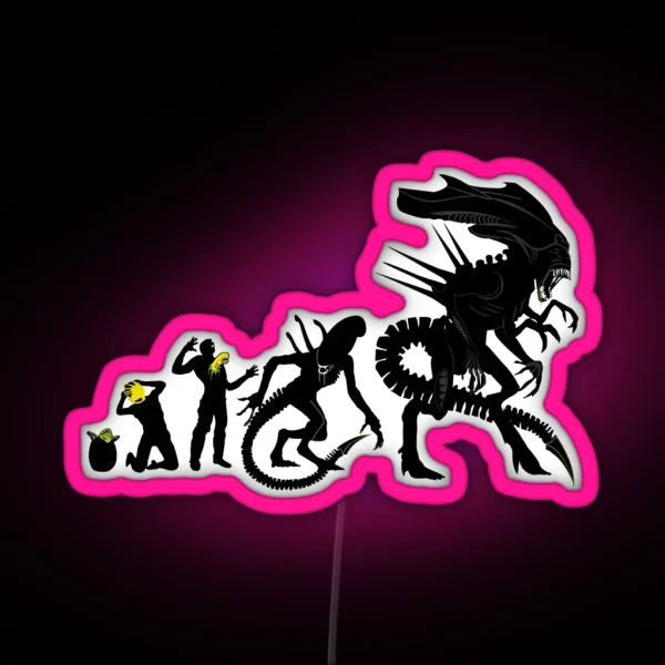 Xenomorph Evolution RGB Neon Sign