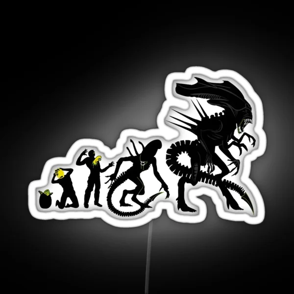 Xenomorph Evolution RGB Neon Sign