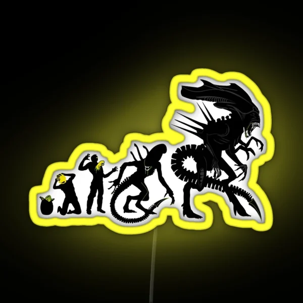 Xenomorph Evolution RGB Neon Sign