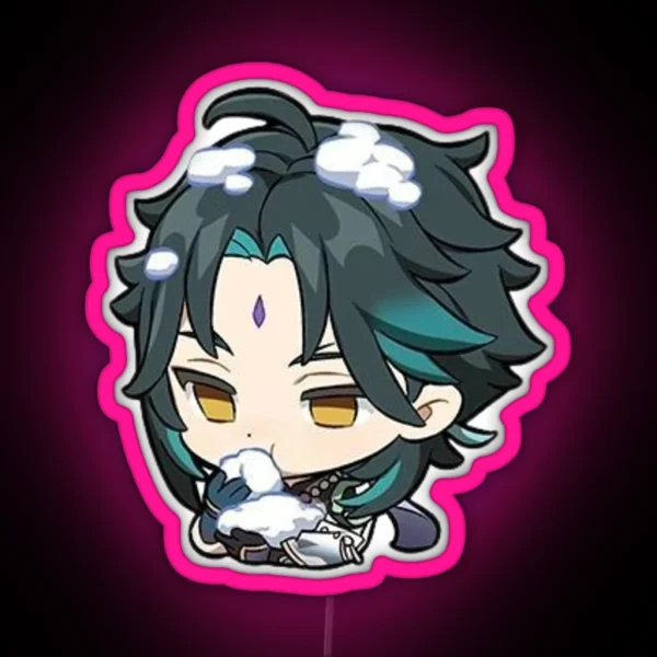 Xiao Eating Snow Genshin Impact RGB Neon Sign