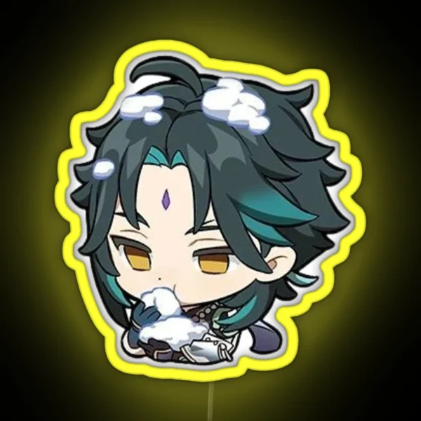 Xiao Eating Snow Genshin Impact RGB Neon Sign