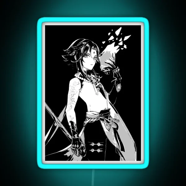 XIAO Genshin Impact Black RGB Neon Sign