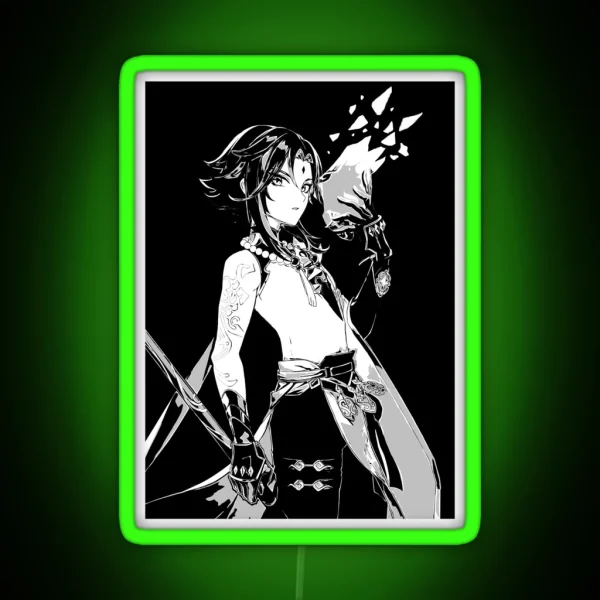 XIAO Genshin Impact Black RGB Neon Sign