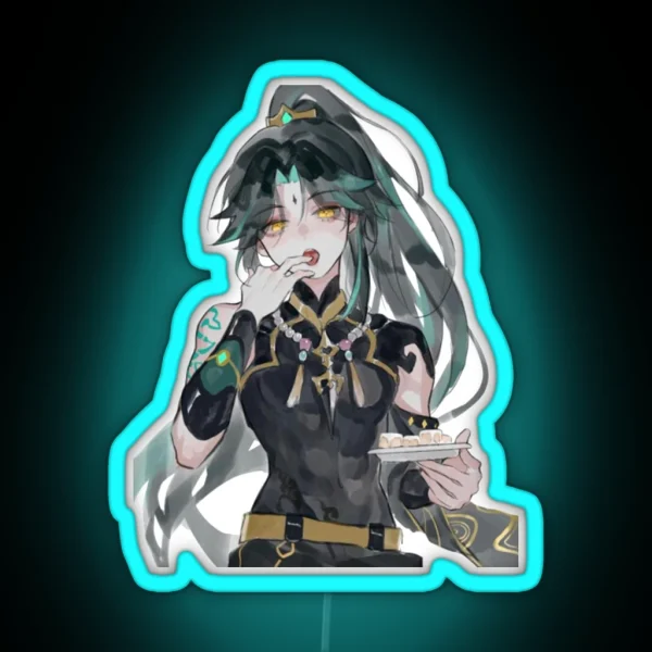 Xiao Genshin Impact Fanart Ponytail Xiao RGB Neon Sign