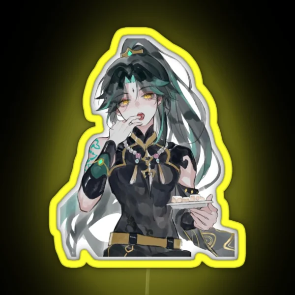 Xiao Genshin Impact Fanart Ponytail Xiao RGB Neon Sign