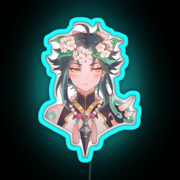 Xiao In A Qingxin Flower Crown RGB Neon Sign